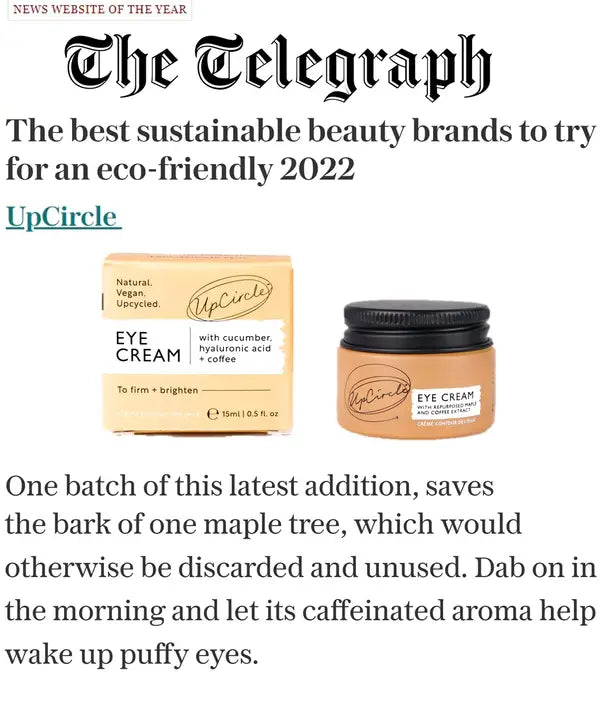 Eye Cream with Cucumber, Hyaluronic Acid + Coffee