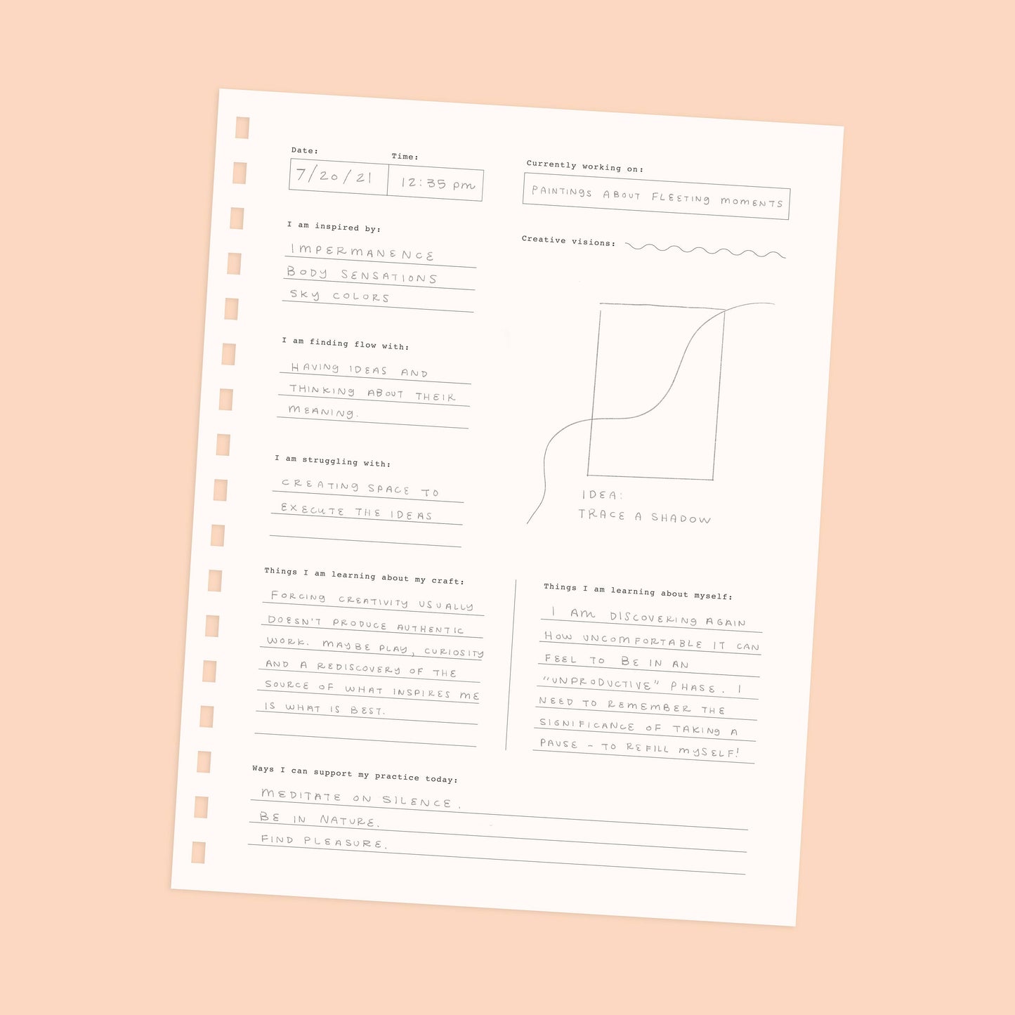 Guided Journals, locally and sustainably printed