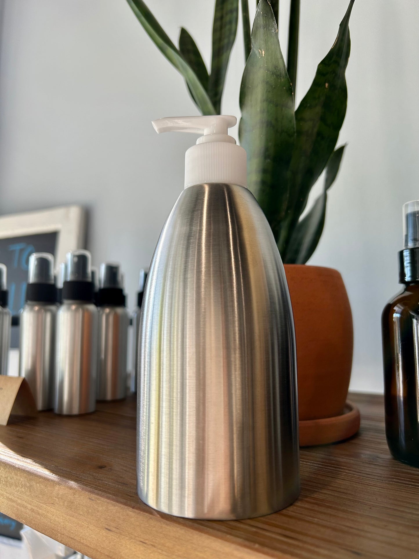 16 fl oz Stainless Steel Bottle with pump top