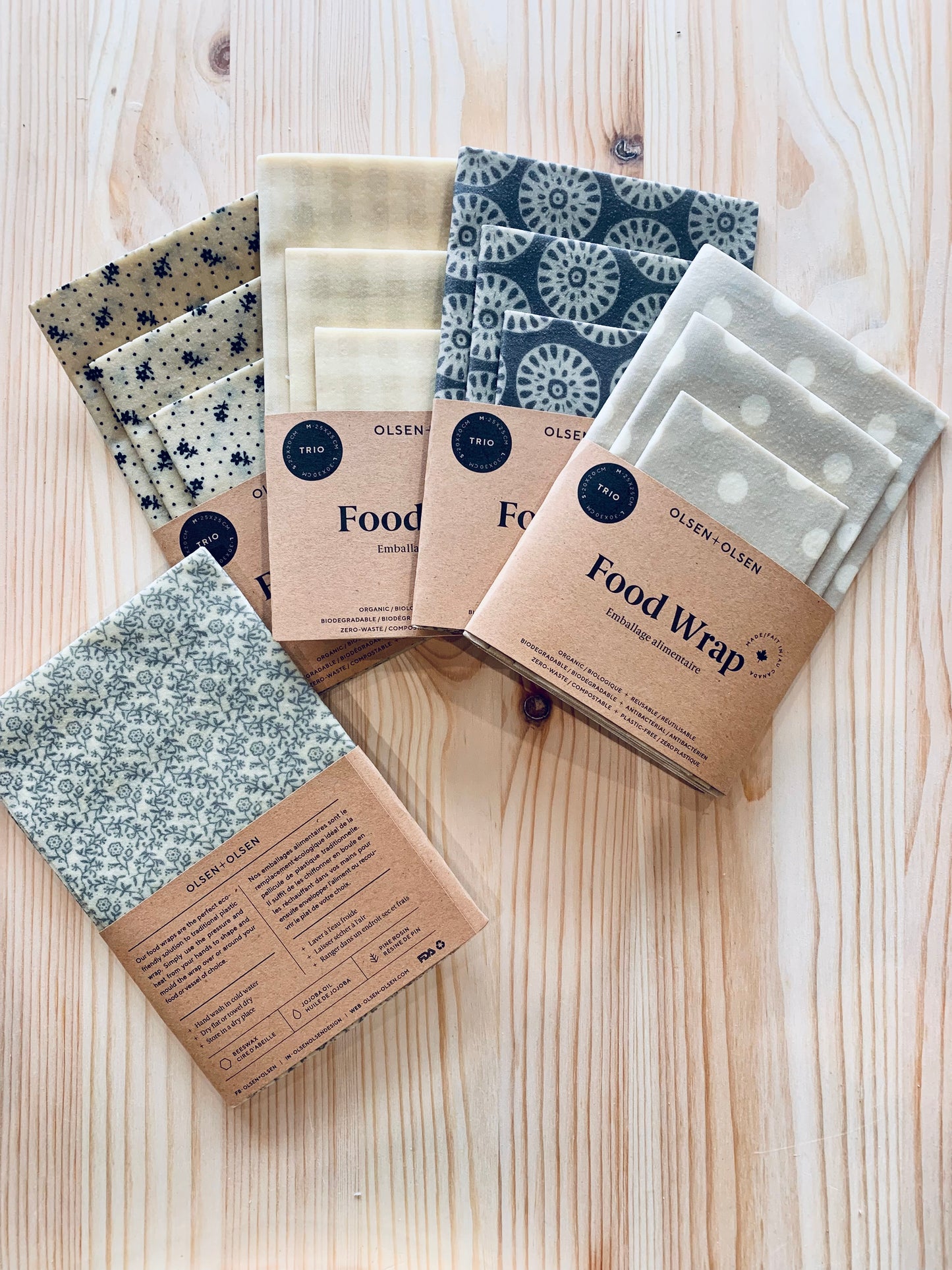 Beeswax wraps, rolls & plant-based wraps
