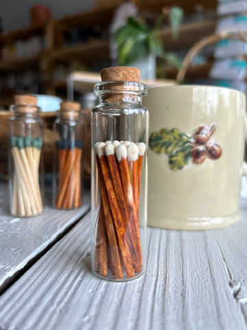 Matchsticks in Small Glass Corked Vial