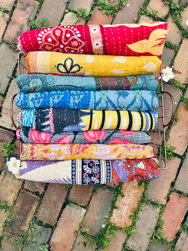 Kantha Quilt – Walking Lightly