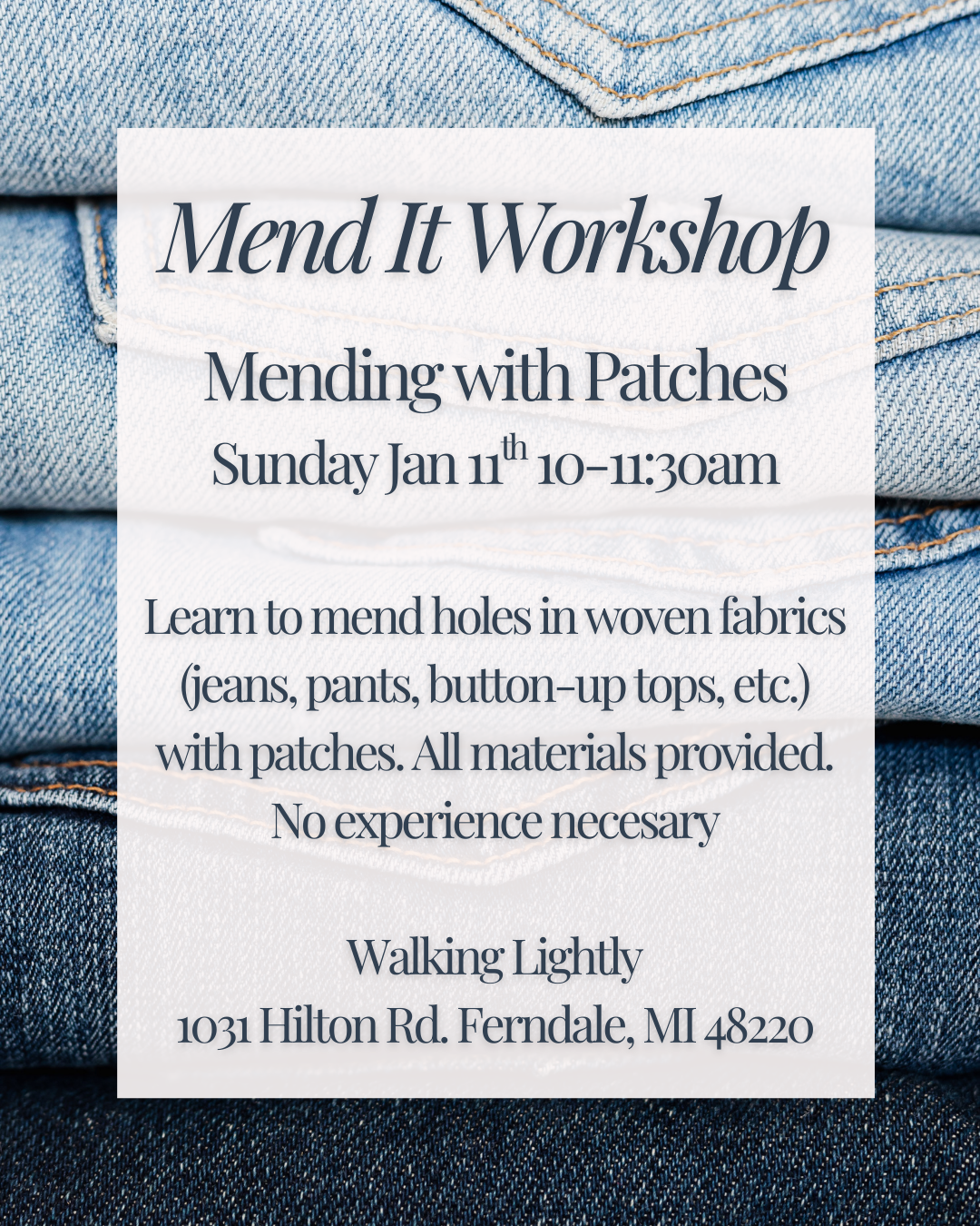 Community Learning Session: Mending with Patches