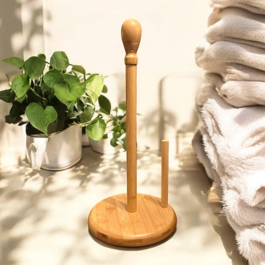Bamboo Paper Towel Holder (or unpaper towel holder, of course)