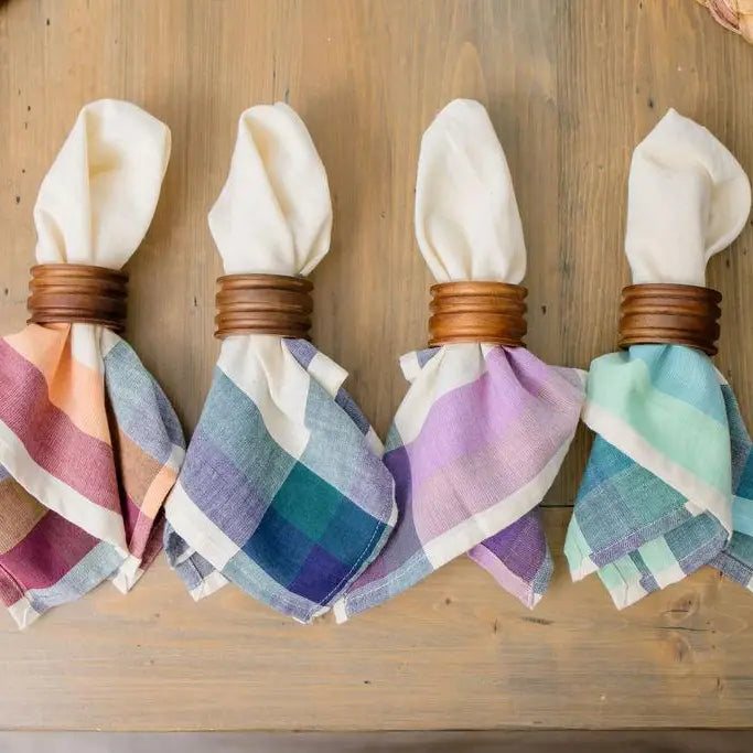 Reusable Napkins, set of 4, handwoven cotton, fair trade