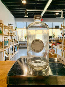 32 oz clear glass bottle with cap