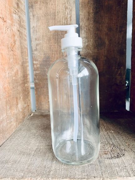 16 fl oz Glass Bottle with pump top