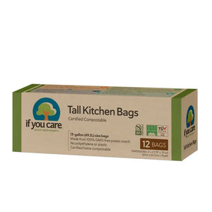 BioBag Food Scrap Bags, Compostable, Tall, 13 Gallon - 12 bags