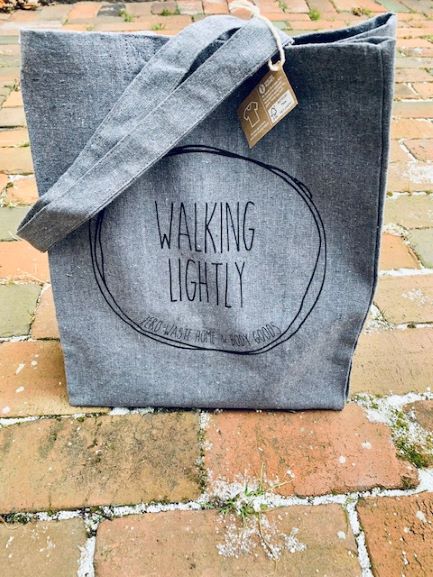 Walking Lightly Tote made from Recycled Materials